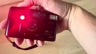 Polaroid  35mm AF dateback old photo camera shooting device test old school