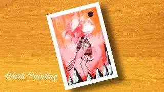 Simple warli painting on paper/ acrylic painting