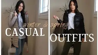 Winter & Spring casual outfit ideas #ootd #winter #spring