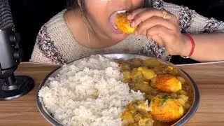 Spicy egg curry with rice | MUKBANG | Let&rsquo;s eat with me SM