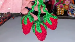 3d Crochet strawberry, Handmade 🍓🧶