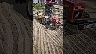 Mini Dinosaur 🦖 with Harrow working in field 👍🔥
