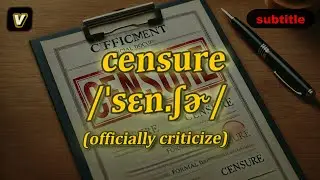 [v] Censure meaning (officially criticize) with 5 examples