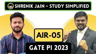 ONLY 4 Month Prep to AIR 5| GATE 2023 Topper| PI | Harshit| Toppers' Talk with Shrenik Jain