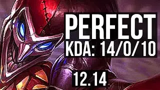 SHACO vs VI (JNG) | 14/0/10, Legendary, 1.1M mastery, Rank 14 Shaco | KR Master | 12.14