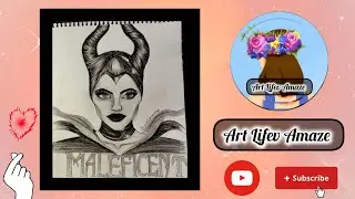 How to draw a drawing of Maleficent in my style ✨✍️// step by step// for beginners☺️✨