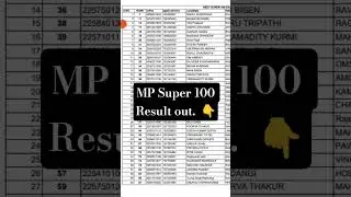 MP Super 100 Result out #punjabisong #newsong #super100 #mp #bhopal #indore #jee #neet #abhijit