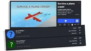 How to get the Secret Badges from Survive a plane crash!