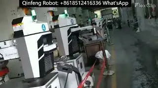 Qinfeng Robots help metal process factories to get a labor saving workshop. #industrialrobots