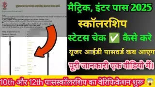 Bihar matric inter scholarship status check kaise kre2025||मैट्रिक इंटर स्कॉलरशिप स्टेटस चेक कैसे||