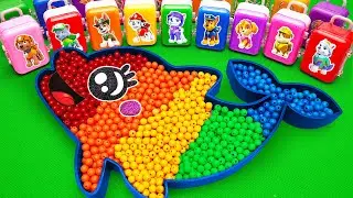 Making Rainbow Dolphin Bathtub by Mixing SLIME in Rainbow Suitcases CLAY Coloring..!Satisfying ASMR