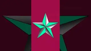 3D shapes style Star logo#subscribe