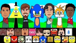 Incredibox Sprunki OC Phase 1 to Phase 3 Baby Tenge, Mr.Beast, Sonic, Ishowspeed