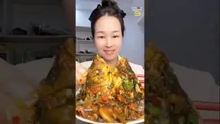 asmr fish head eating  #mukbang  #eatingshow  #fishchallenge