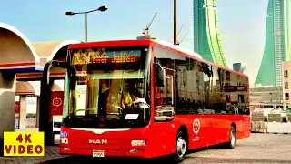 Red Bus Tour Bahrain 4K Video | Jidhafs To İsa Town | 🚌 Bahrain Roads View #bahrain #video #roadtrip