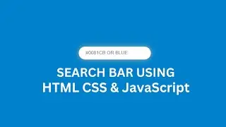 Search Bar Using HTML CSS & JavaScript | Color Search Box