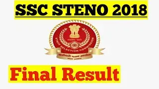SSC STENO 2018 FINAL RESULT