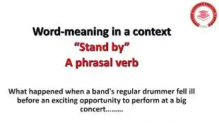 Learn English word meanings through Story  | Phrasal Verb | Stand by | Onestop Academy English