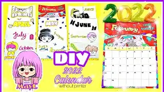 BTS 2022 DIY CALENDAR(without printer)// Inexpensive DIY// 2022 with BTS💜//ARMY MayC// Philippines🇵🇭