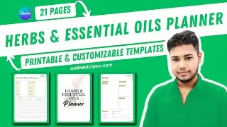 21 Pages Printable Herbs and Essential Oils Planner 2025 🟢 Printable & Customizable - Lifetime Use 🤩