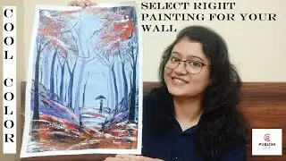 Cool Tone Forest Acrylic Painting for Beginners II How to Select Right Painting for Your Home Decor?
