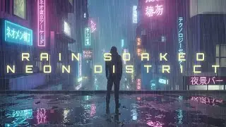 Rain Soaked Neon District | Cyberpunk Ambient
