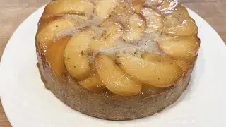 Peach Upside Down Cake with Hot Honey