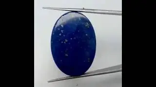 30.58cts Natural lapis lazuli cabochon oval deep blue color top quality loose gemstone 28.80x20.28mm