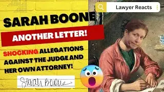 Sarah Boone NEW Unhinged Letter!