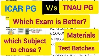 ICAR PG & TNAU PG | Better Choice? | Free Preperation| Sources|| #tnau #icar #pg #exam #entrance