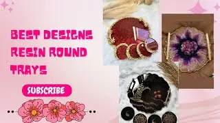 Beautiful Resin round tray &hearts;️ designs 2026 || #resin #epoxy #trays #handmade #stonesandpetals 