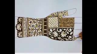 Beautiful Beginners friendly Semi Bridal Full Hand Mehndi Design Explaining  in Telugu|Step by Step