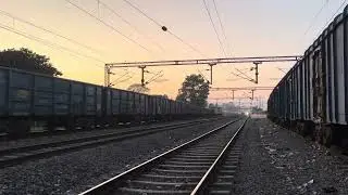 38000 + 33549 Kazipet WAG9H Twins with Empty BOXN rake towards NJP 