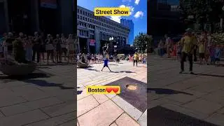 Great Performers Great Crowd-Boston ! #streetshow#performer#culture#talent#community#shorts#enjoy