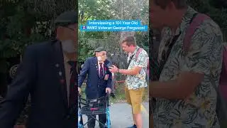 Интервью со 101-летним канадским ветераном Второй мировой войны Джорджем Фергюсоном! #шорты #ww2v...