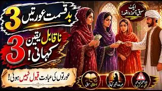 3 Badqismat Aurtain | 3 Auraton Ki ibadat Qabool Nahi Hoti ? | #3aurtain #islamicstories #aurat
