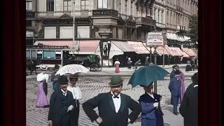 Vienna 1906 Streetcar Ride: Colorized 4K Footage Restored to Life [w/ Sound]