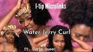 I-tip Microlinks on  TWA  short type 4 natural hair  | ft Curlsqueen
