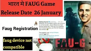 Faug Game Release Date In India| 26 January |  Faug Game Not Compatible