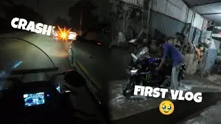   First Motovlog 😢 | Bike Crash Ho Gaya | Night Ride Reality | MotoVlog India #r15v4 #crash #r15m 