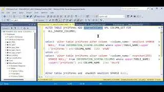 Sparse Columns in SQL Server Demo إضافة أكثر من 1024 عمود لجدول