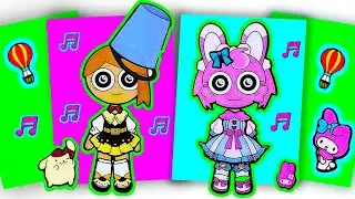 💥 CUTENESS BATTLE! DIY Bucket Hat Cutie VS My Melody Pink Bunny Paper Dolls | Vote Your Fave! 📸✨