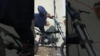 One step closer, we've got a running engine now !! Just need to sort out the idle #pitbike