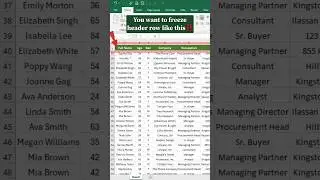 Решение для Excel: как закрепить строку заголовка? Советы и рекомендации Excel 🔥🔥 #excel #excelti...