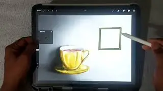 ipad pro drawing yellow cup