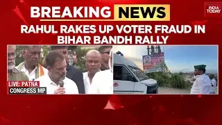 Bihar Bandh News: Rahul Gandhi Rakes Up Voter Fraud In Bihar Bandh Rally