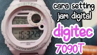 cara seeting jam digital DIGITEC 7090T lengkap dengan alarm dan stopwatch