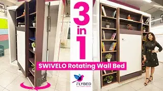 Swivelo Bed: 360&deg; Rotating Wall Bed with Storage & Style #bed #shorts #interiormaata #interior