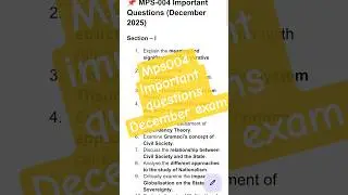 Mps-004 important questions December exam preparation 2025