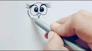 #cute easy Owl drawing for beginners  #drawing #Owl #step by step drawing #viral videos #trending